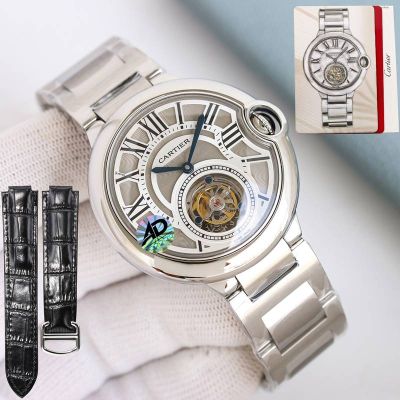 Ballon Bleu De Cartier Tourbillon Movement 42mm 316L Steel Men Watch